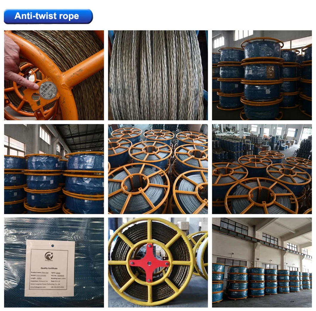 Anti-Twisting Braided Wire Rope (YL) for Hv Overhead Power Transmission Lines Conductor Stringing Construction