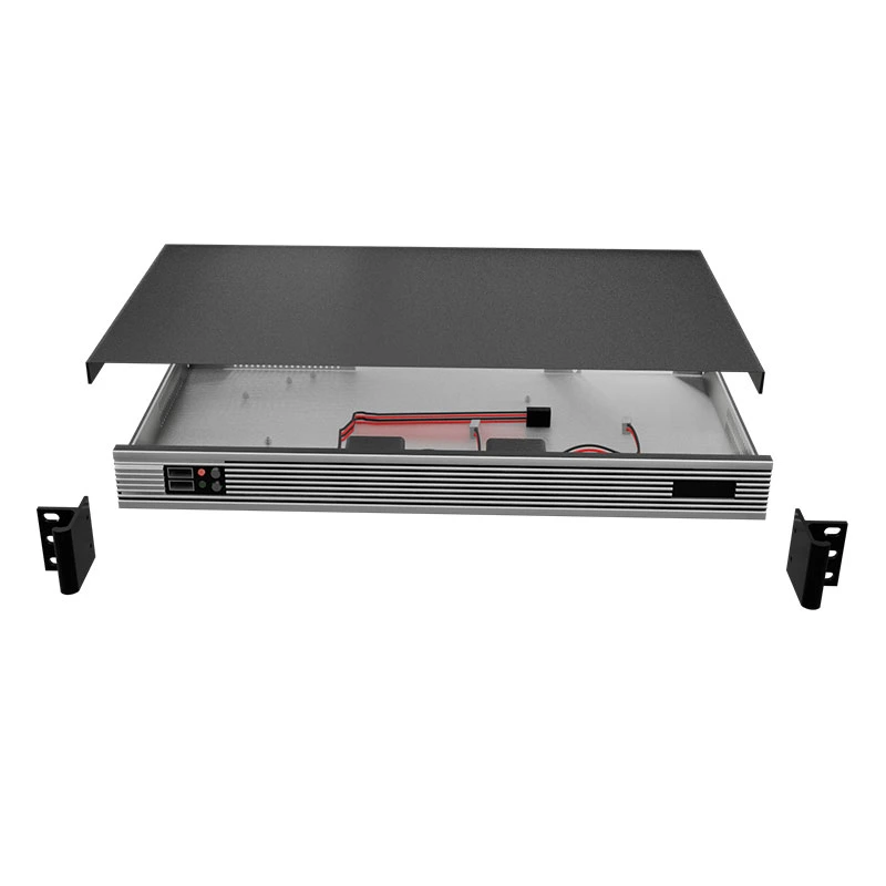 Custom 19 Inch Aluminum Industrial Control 1u Rack Mount Server Chassis